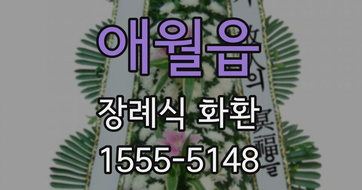 애월읍 장례식 화환