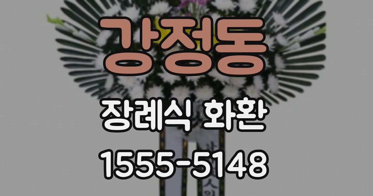 강정동 장례식 화환