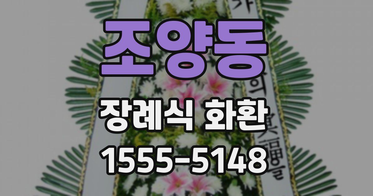 조양동 장례식 화환