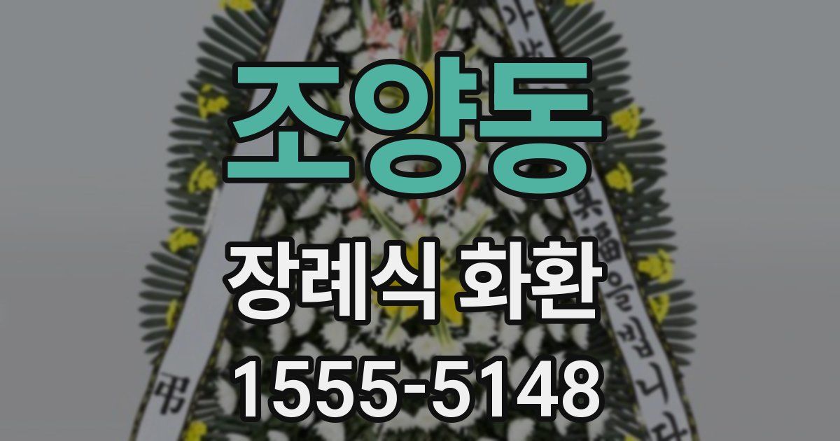 조양동 장례식 화환