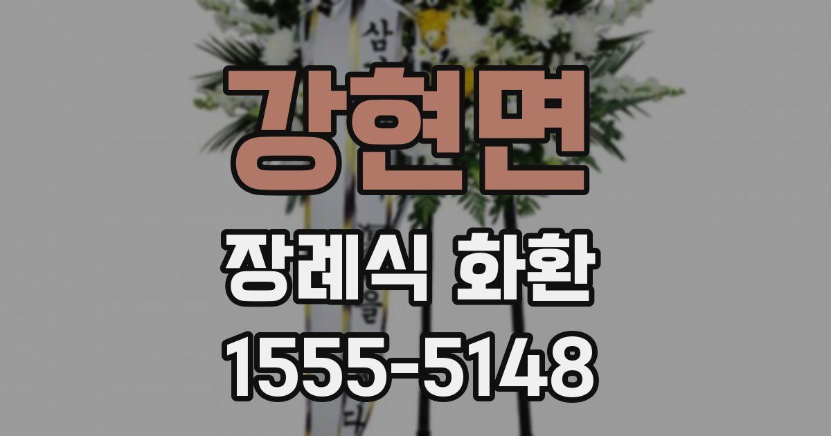 강현면 장례식 화환