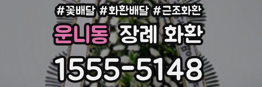 운니동 장례 화환
