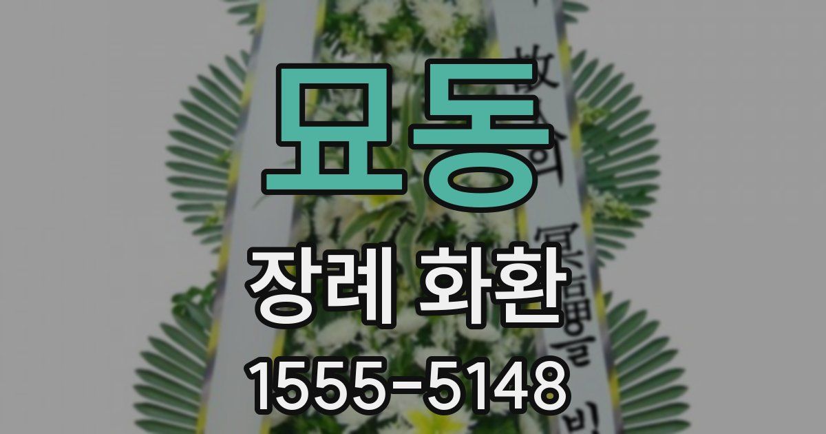 묘동 장례 화환