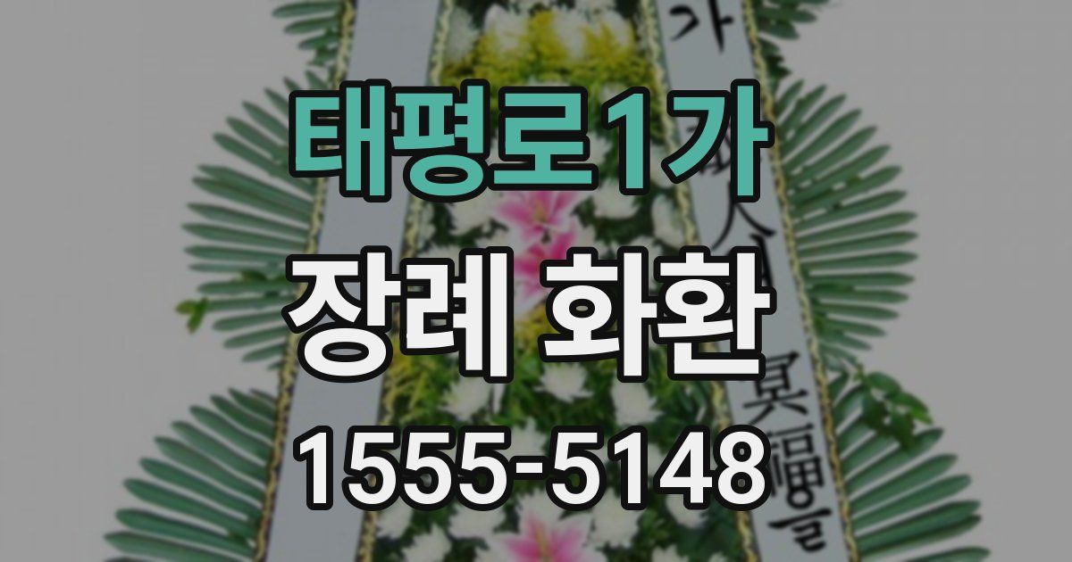 태평로1가 장례 화환