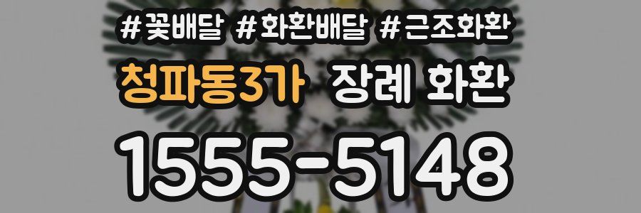 청파동3가 장례 화환