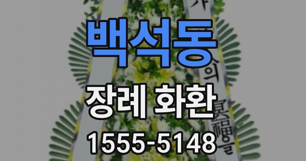 백석동 장례 화환