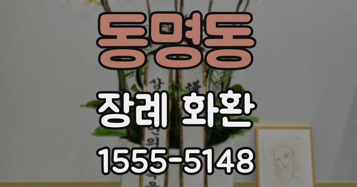 동명동 장례 화환