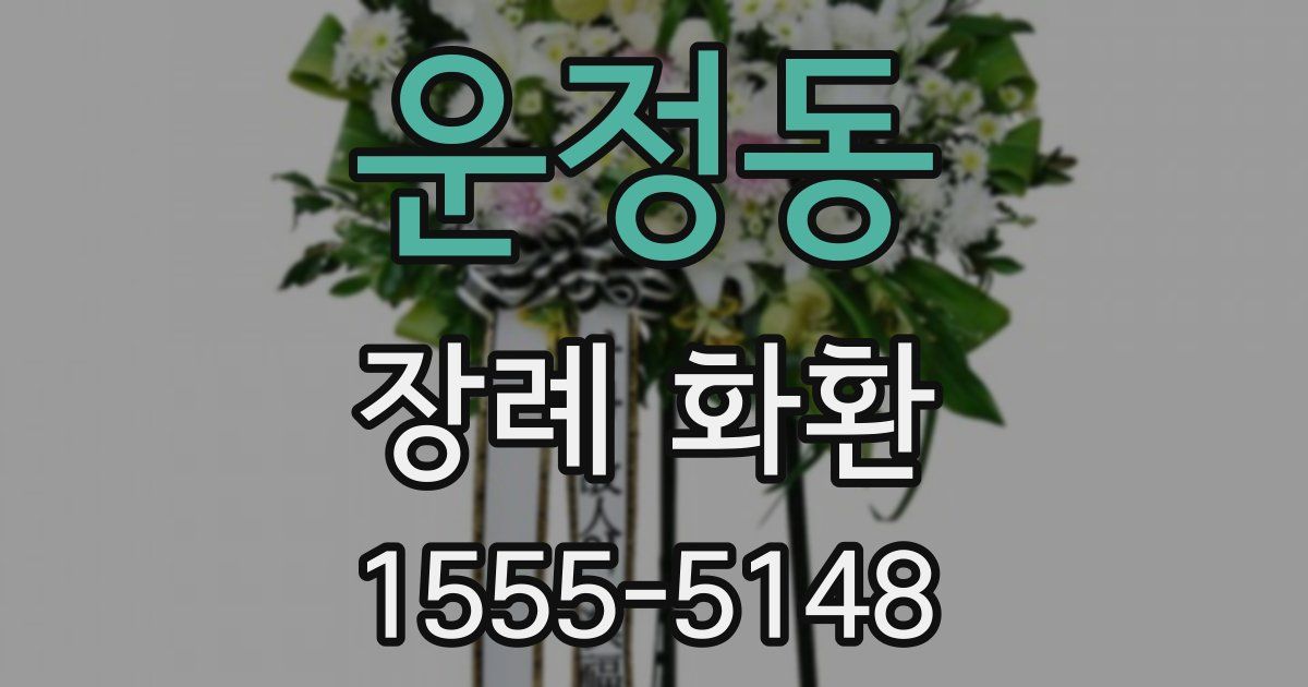 운정동 장례 화환
