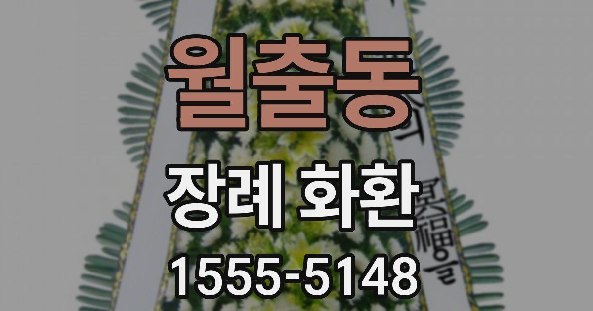 월출동 장례 화환