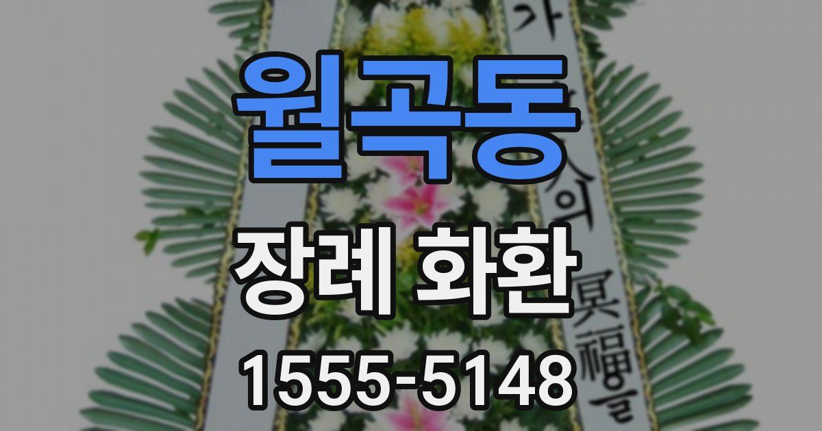 월곡동 장례 화환
