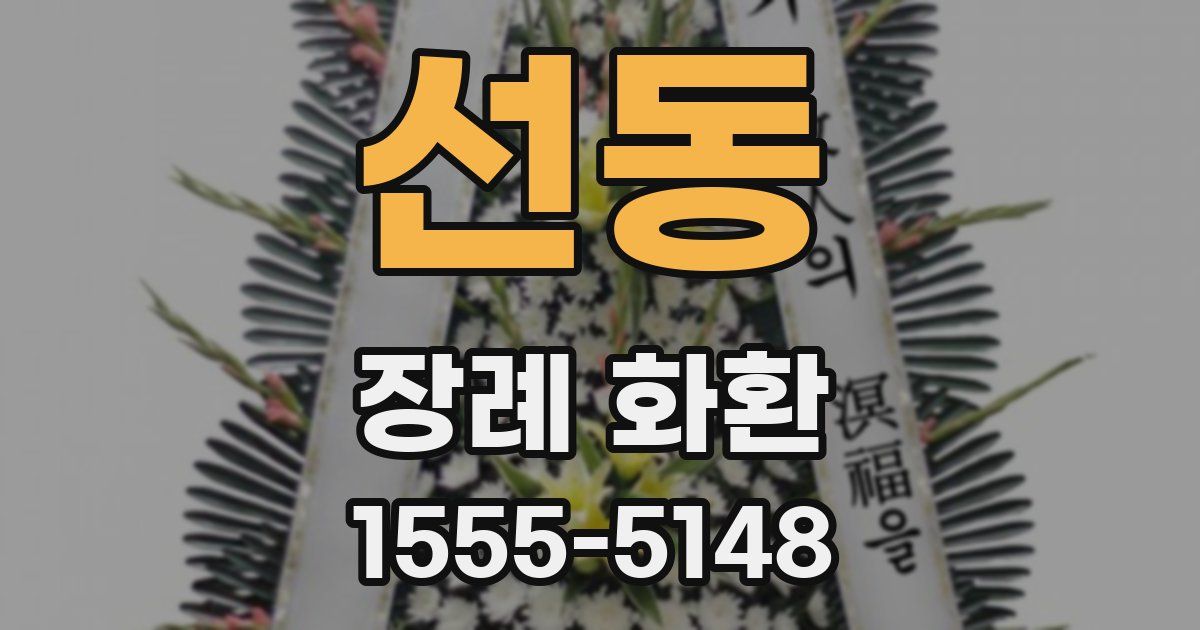 선동 장례 화환