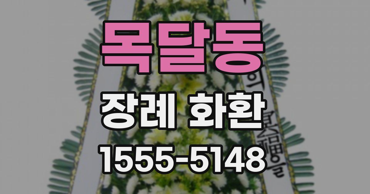 목달동 장례 화환
