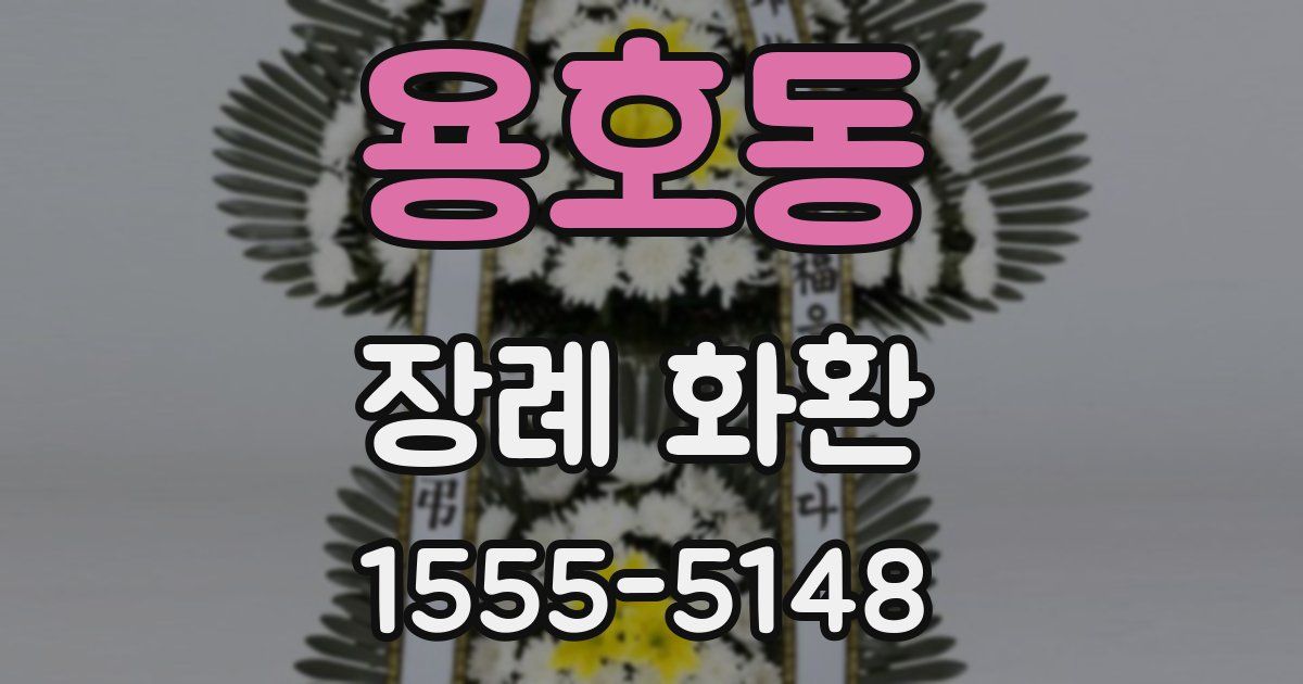 용호동 장례 화환