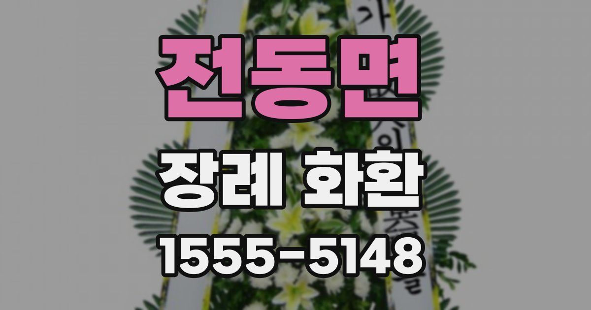 전동면 장례 화환