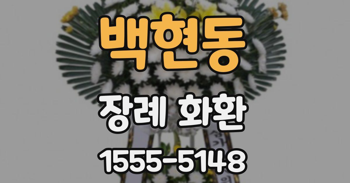 백현동 장례 화환