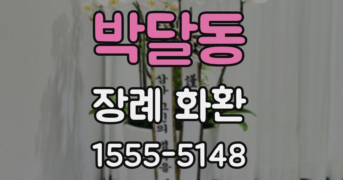 박달동 장례 화환