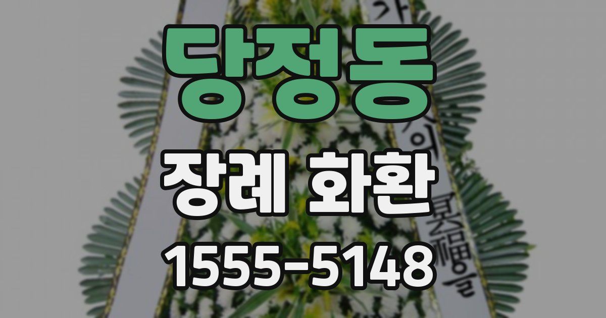당정동 장례 화환