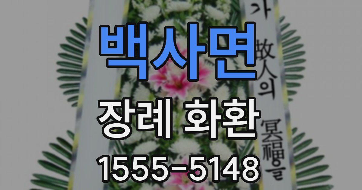 백사면 장례 화환