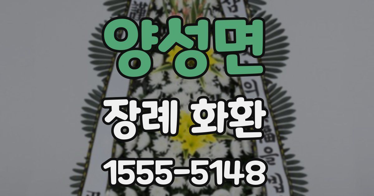 양성면 장례 화환