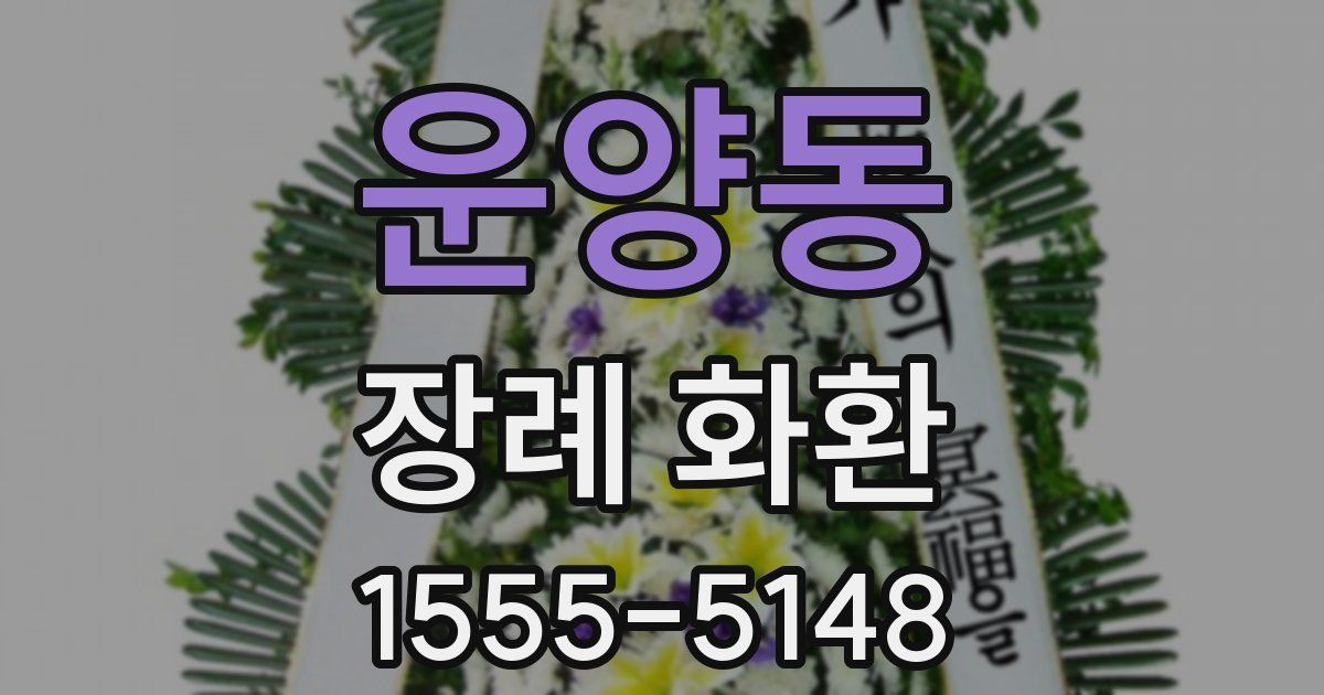 운양동 장례 화환