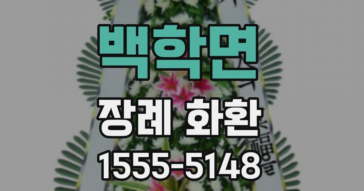 백학면 장례 화환