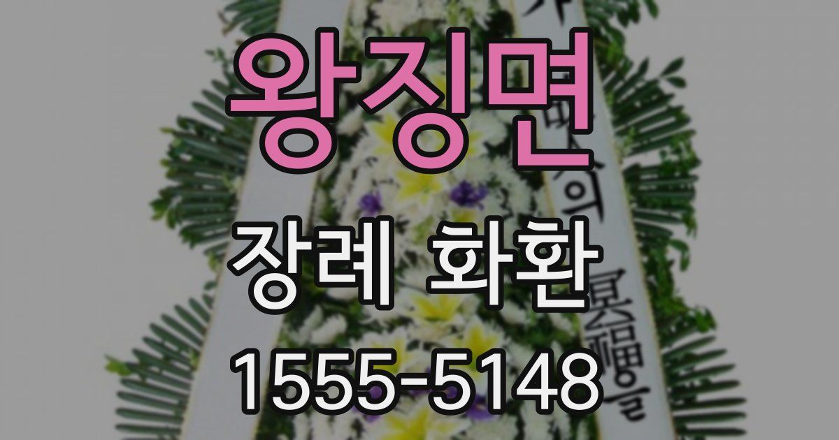 왕징면 장례 화환