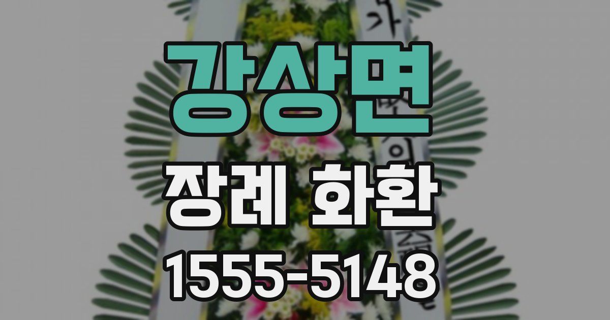 강상면 장례 화환