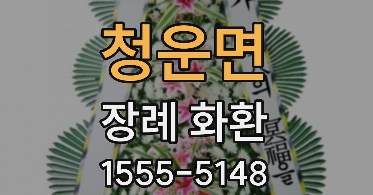 청운면 장례 화환