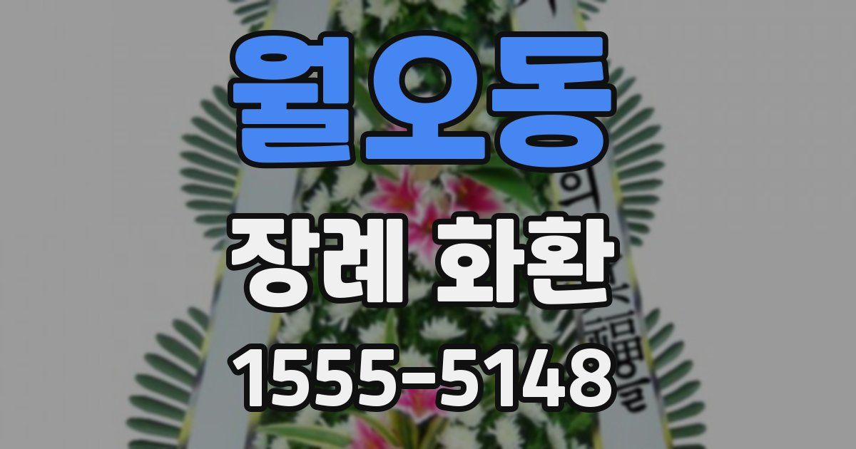 월오동 장례 화환