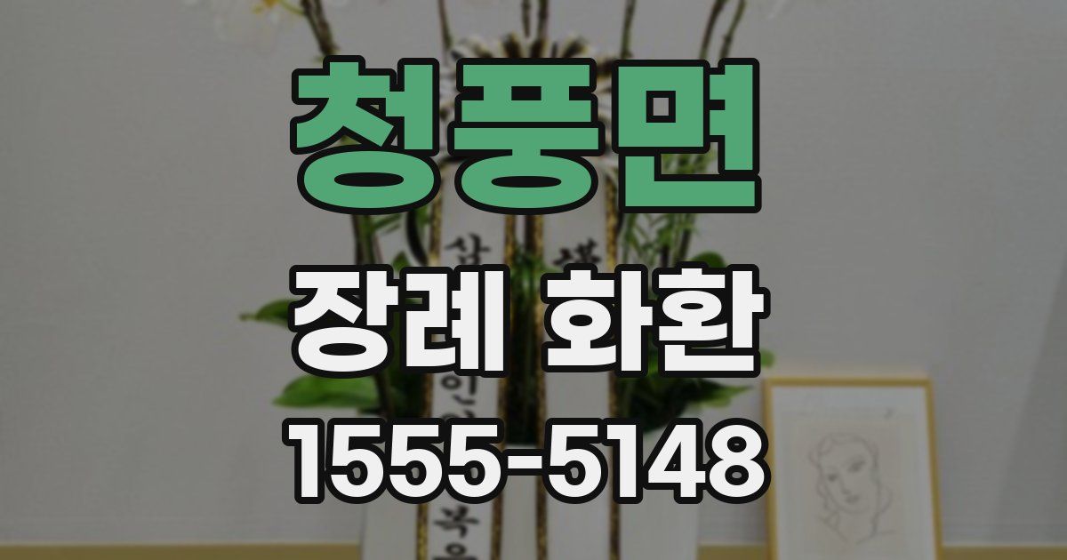 청풍면 장례 화환