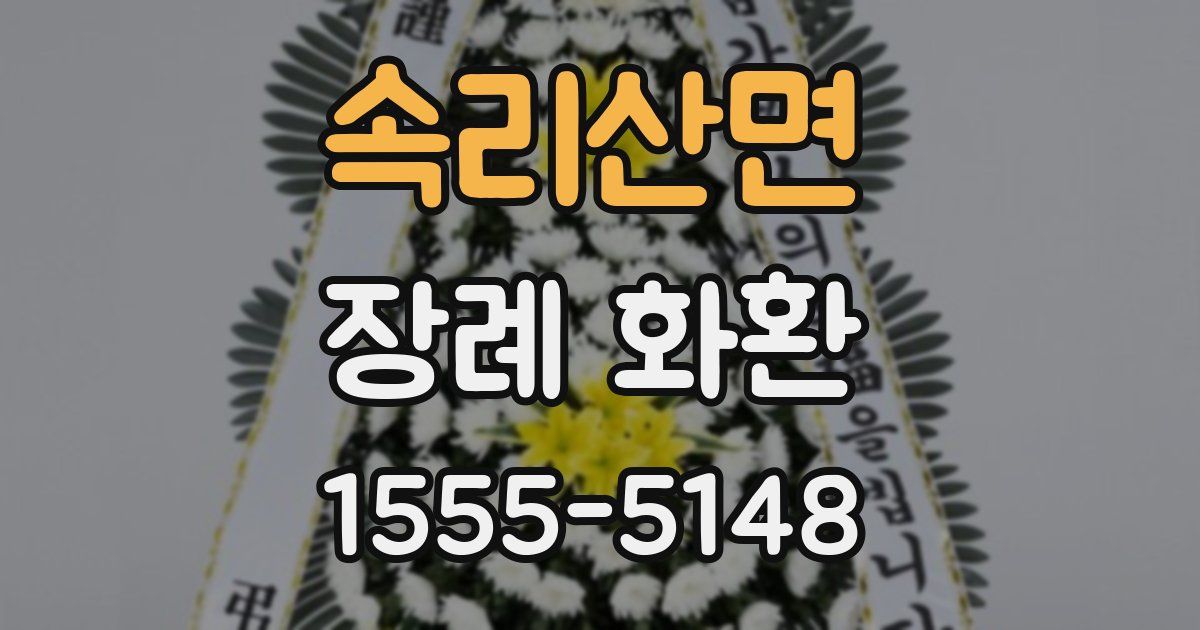 속리산면 장례 화환