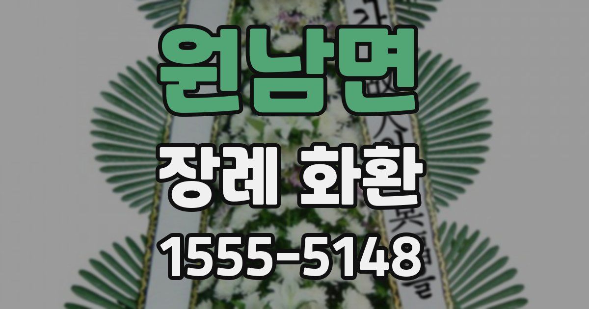 원남면 장례 화환