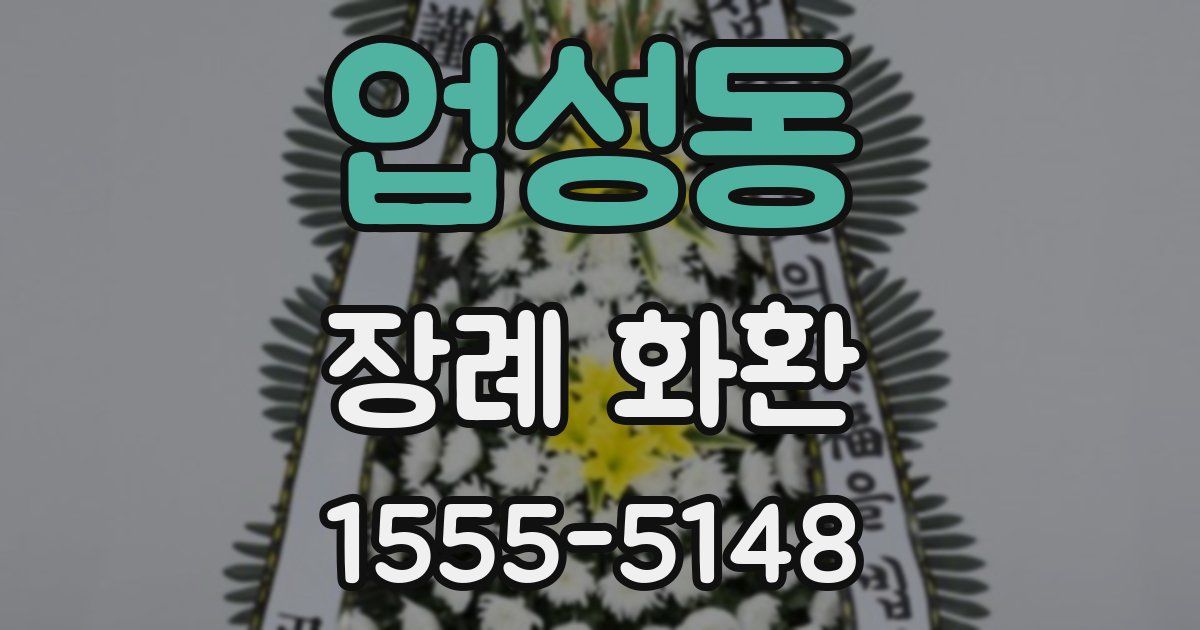 업성동 장례 화환
