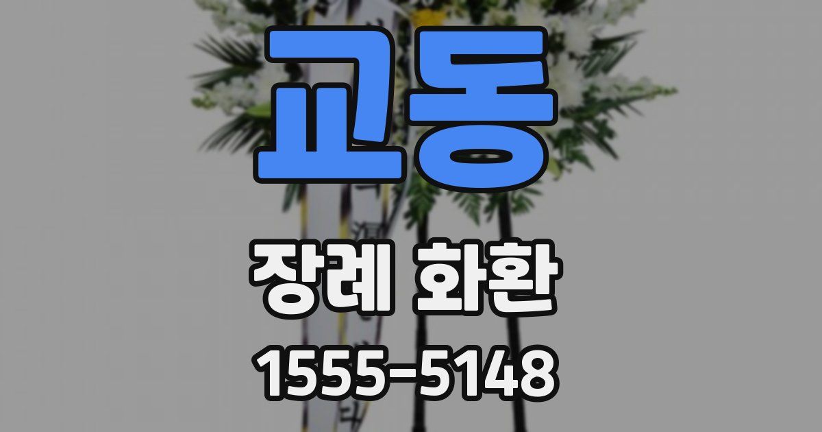 교동 장례 화환