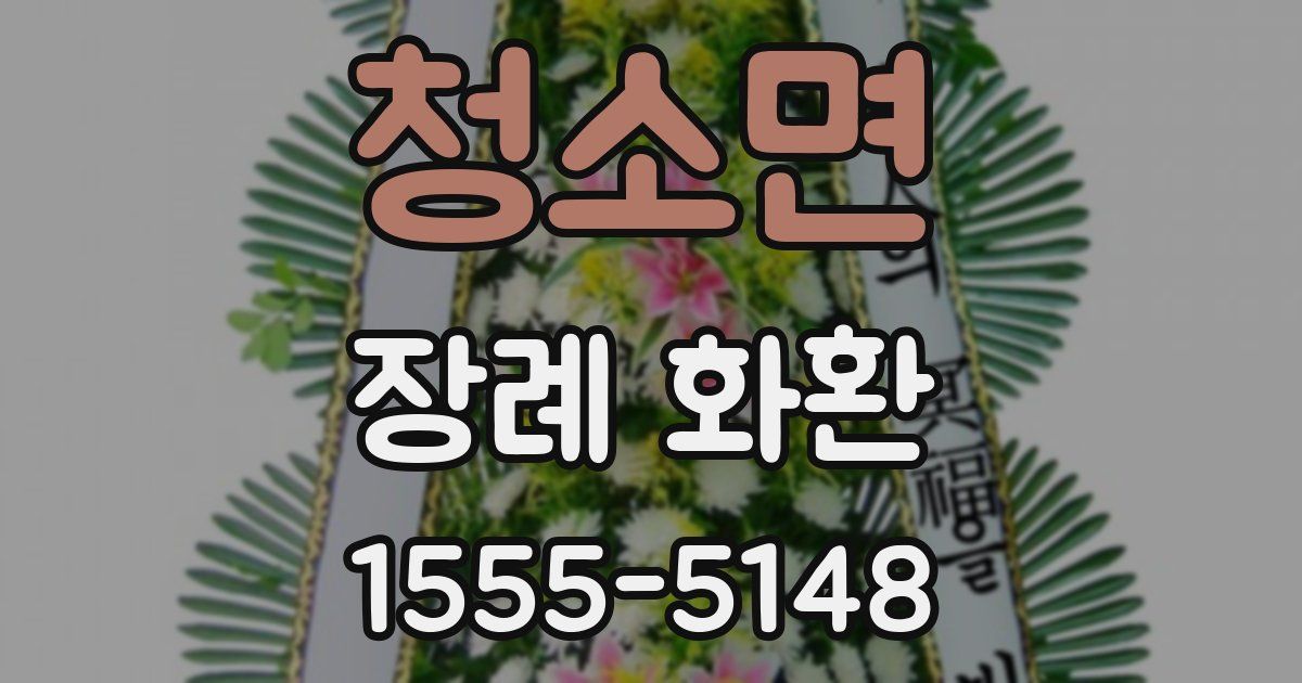 청소면 장례 화환