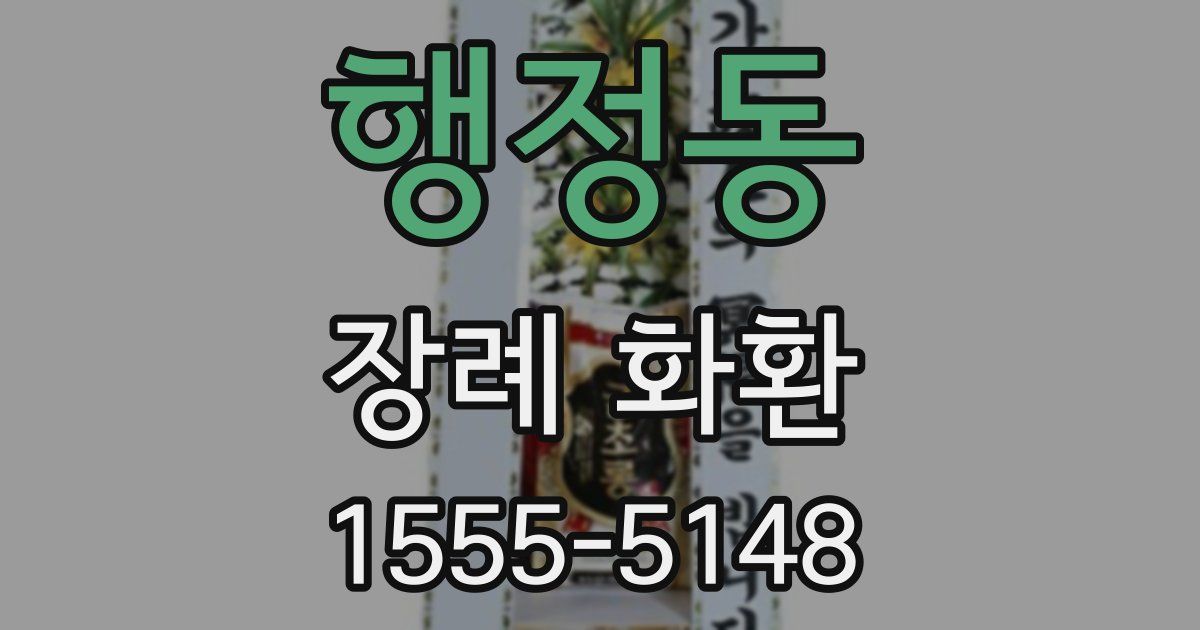행정동 장례 화환