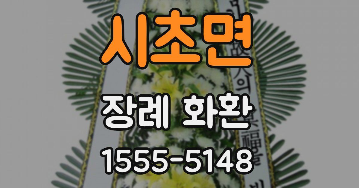 시초면 장례 화환