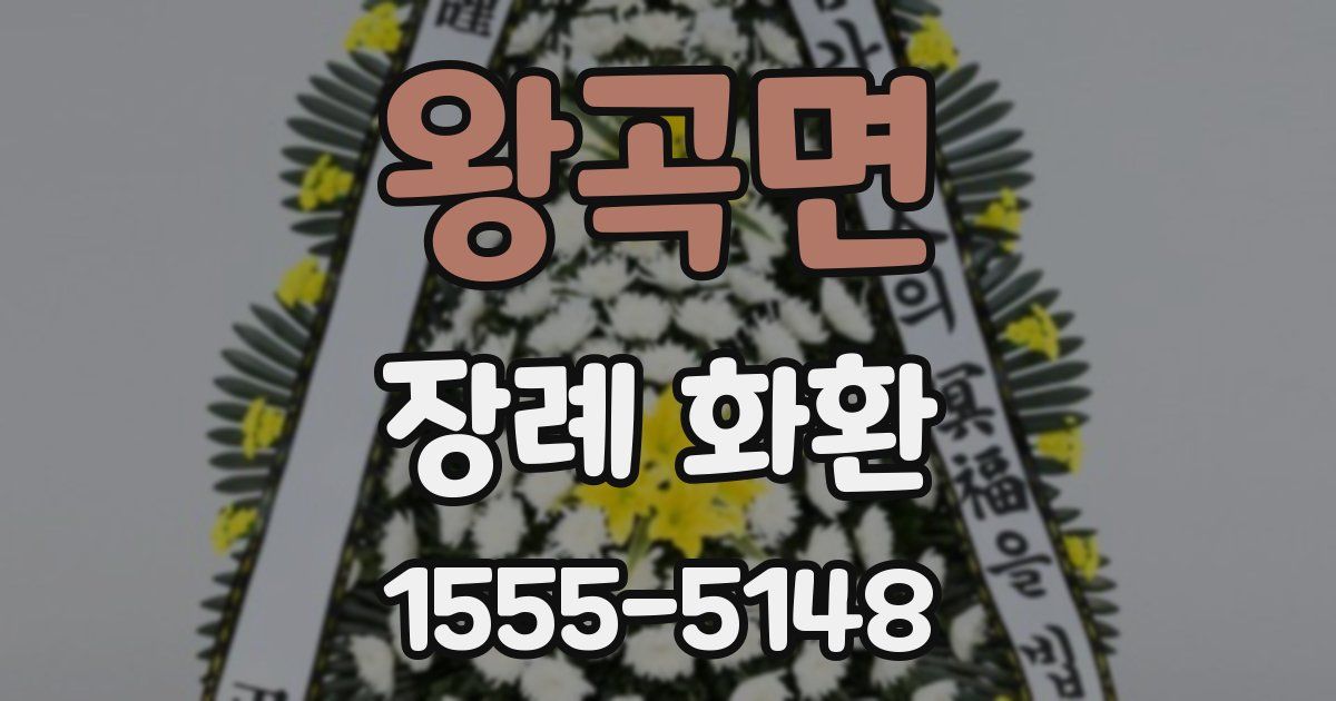 왕곡면 장례 화환