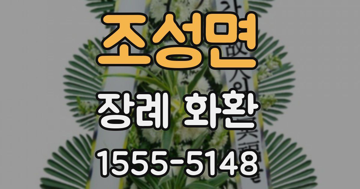 조성면 장례 화환