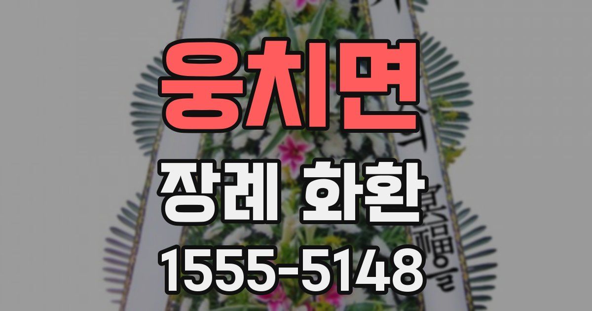 웅치면 장례 화환