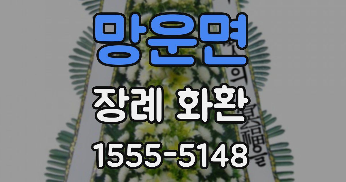 망운면 장례 화환