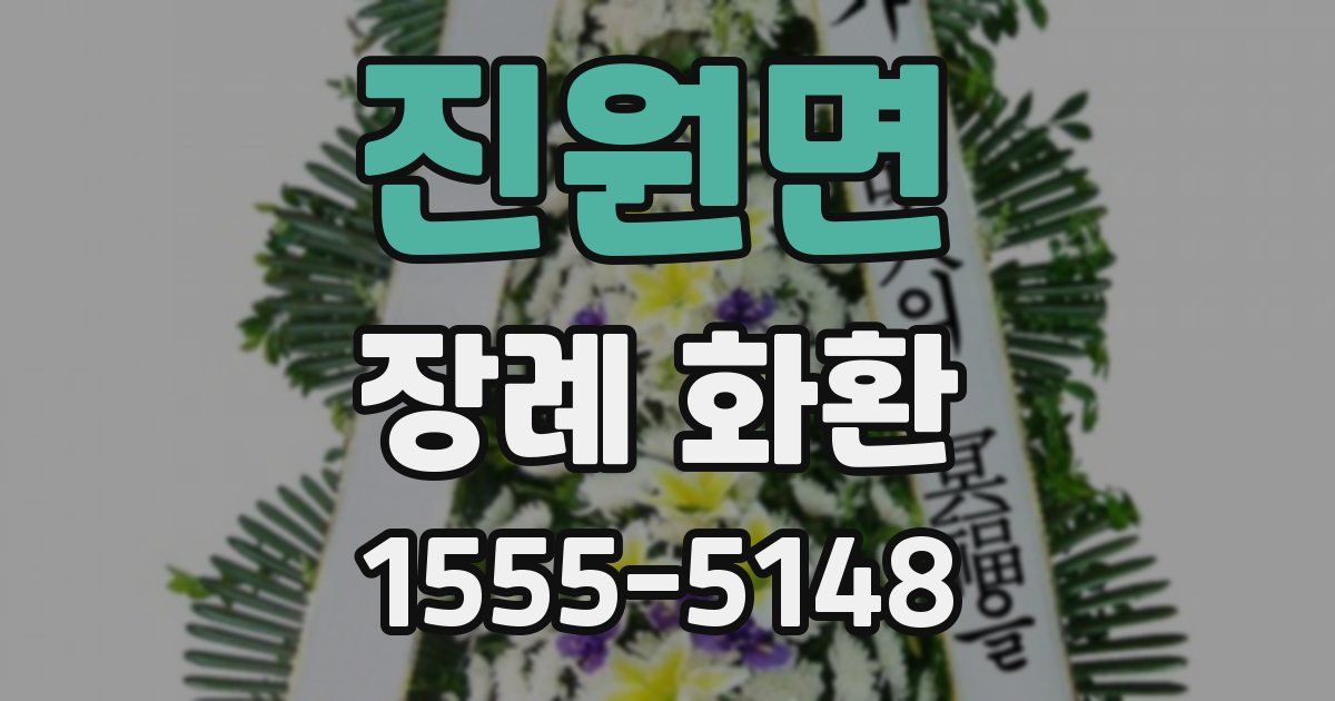진원면 장례 화환