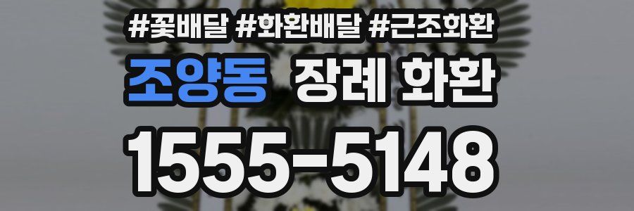 조양동 장례 화환