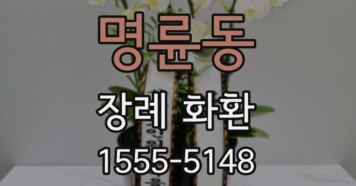 명륜동 장례 화환