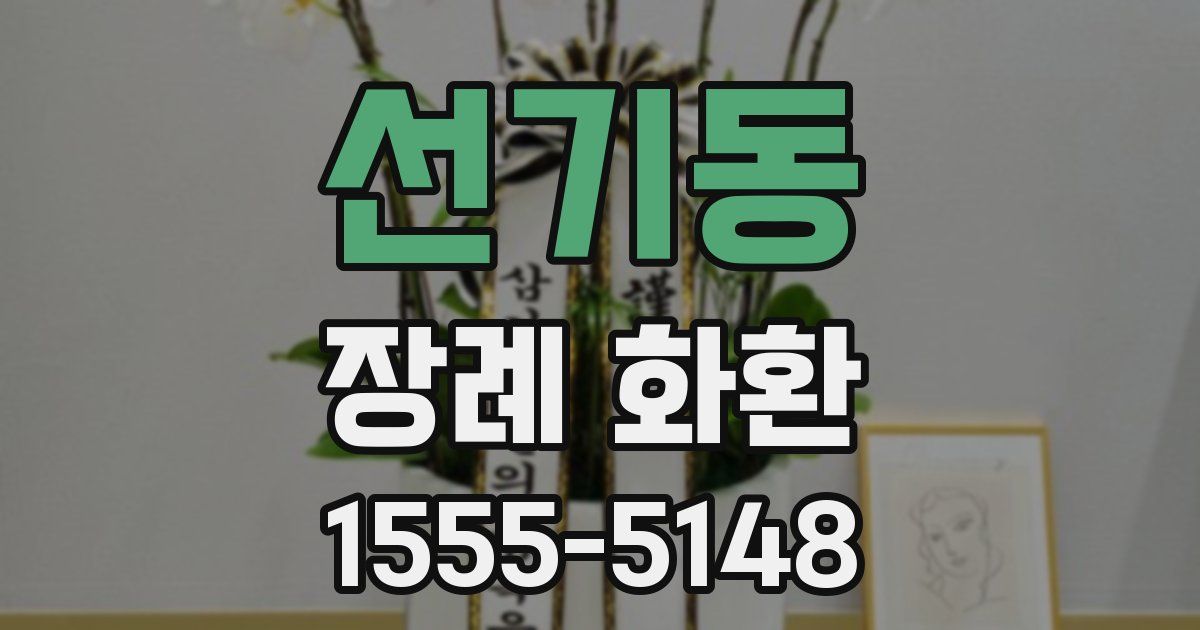 선기동 장례 화환