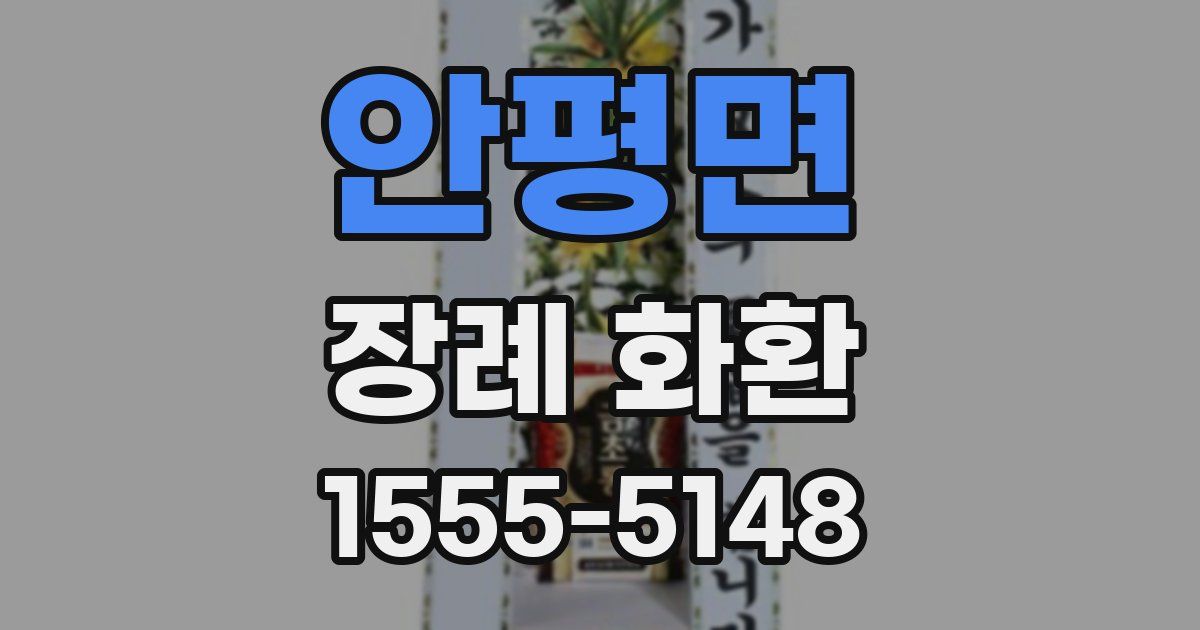 안평면 장례 화환