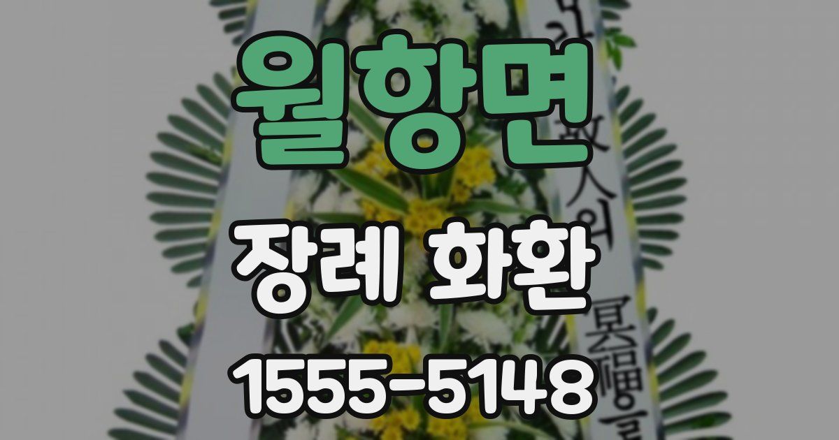 월항면 장례 화환