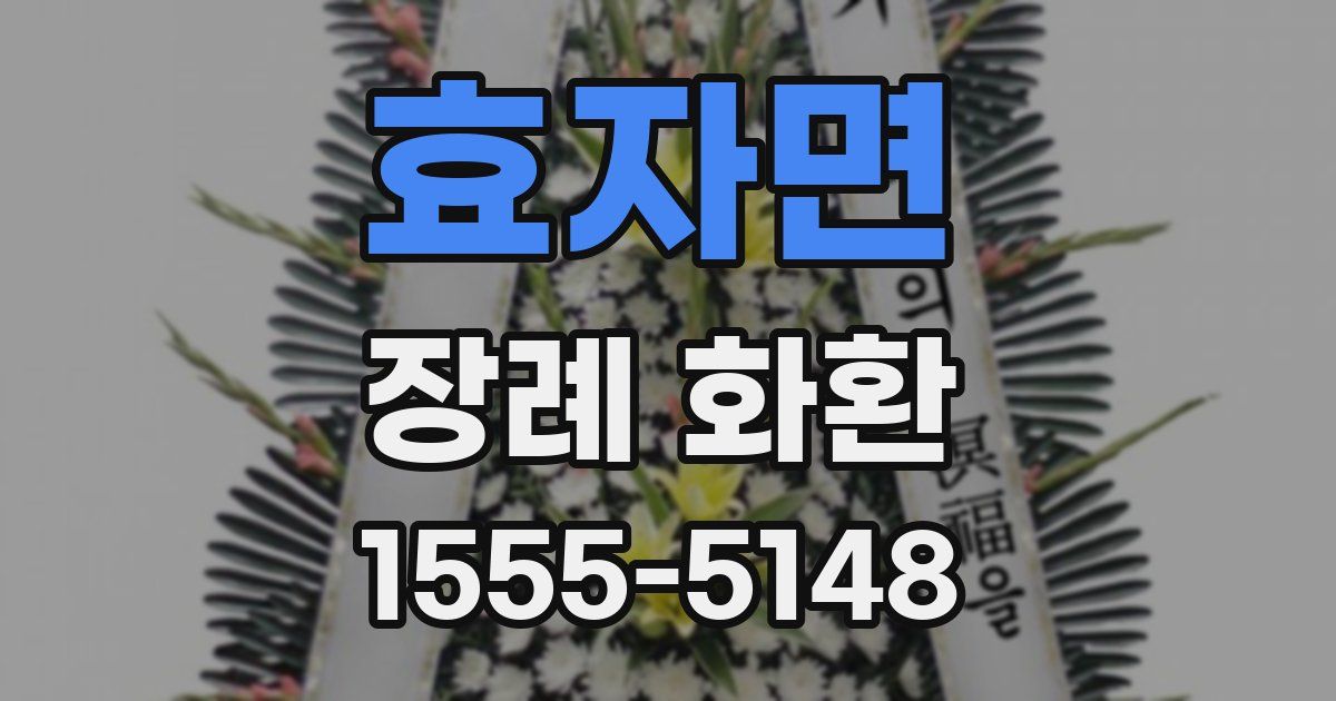 효자면 장례 화환