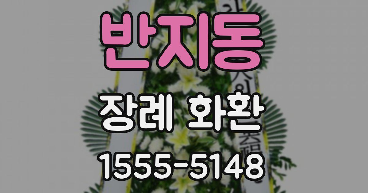 반지동 장례 화환