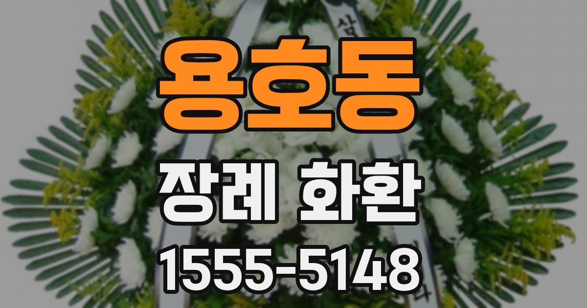 용호동 장례 화환